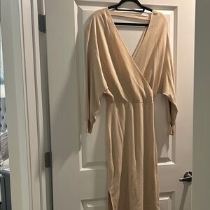 Tan winter dress